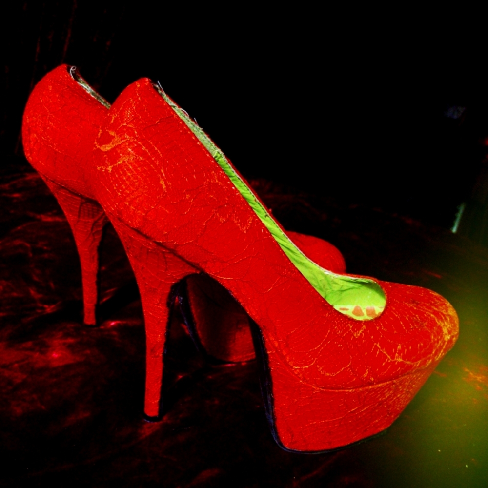 Y2K Dollhouse Red Cherry Pumps